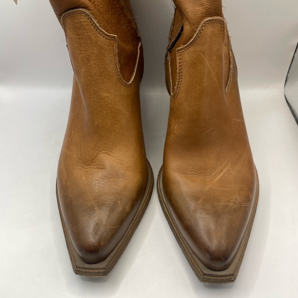 Sundance Leather Ronnie boot mid calf heeled - Picture 2 of 6